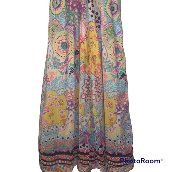 Vintage 1970s Handmade Sleeveless Long Dress with turtleneck size XS - Picture 2 of 8